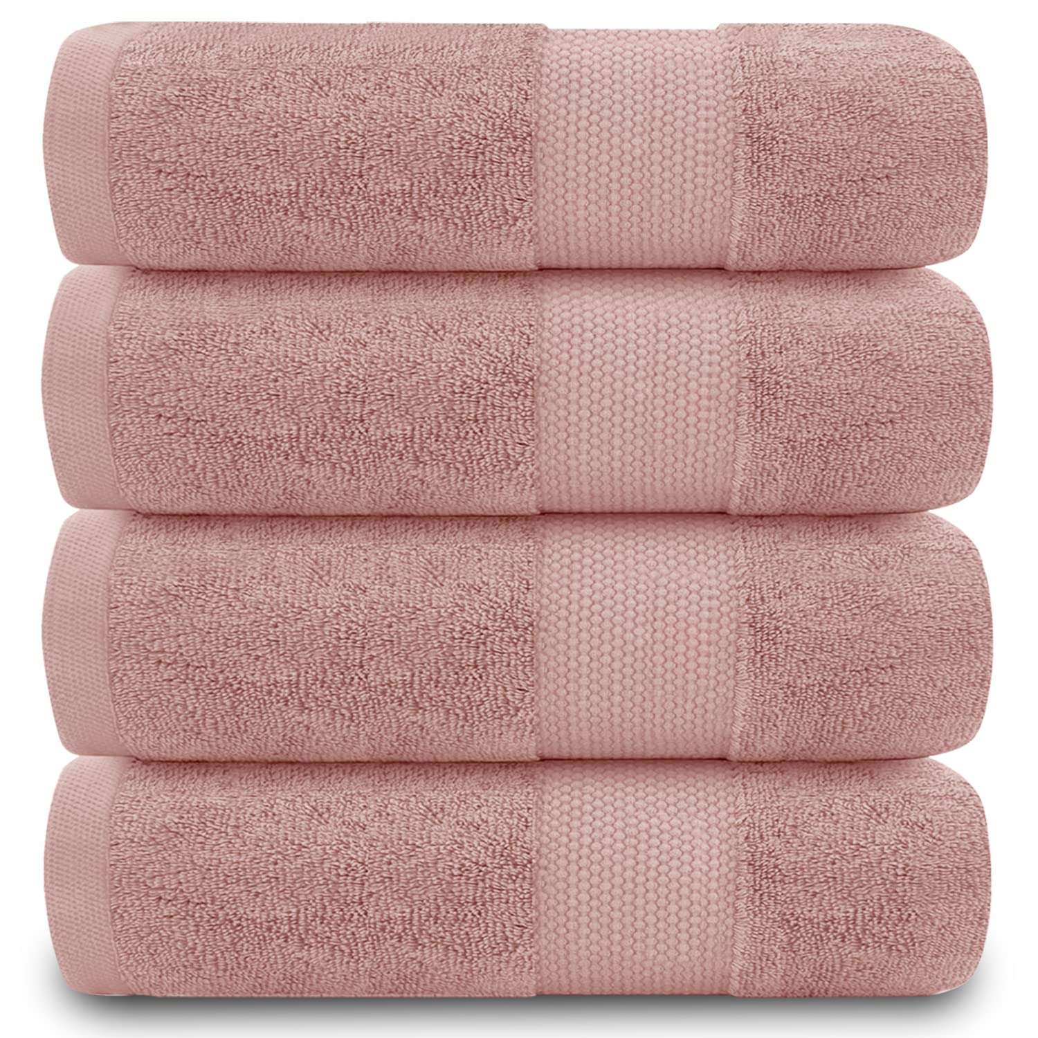 GC GAVENO CAVAILIA Hand Towels - 4 Pack - 700 GSM - Egyptian Cotton - Blush Pink - 50x85 cm