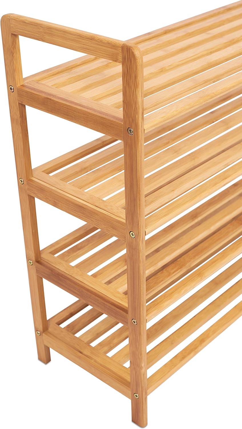 bamboo shoe rack amazon on Amazon Com Birdrock Home Free Standing Bamboo Shoe Rack 4 Tier Wood Closets And Entryway Organizer Fits 12 Pairs Of Shoes Home Kitchen