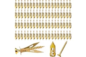 BSSYMAY Self Drilling Drywall Anchors with Screws Kit, 2026 Upgraded Direct Insertion Expansion Screw, Self Drilling Anchor Screws for Drywall, Drywall Screws for Fixing Picture (200, 0.47 * 1.37 inches)