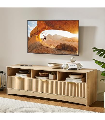 Amazon.com: JIQHOHX Wooden TV Cabinet, with 2 Drawers Retro TV