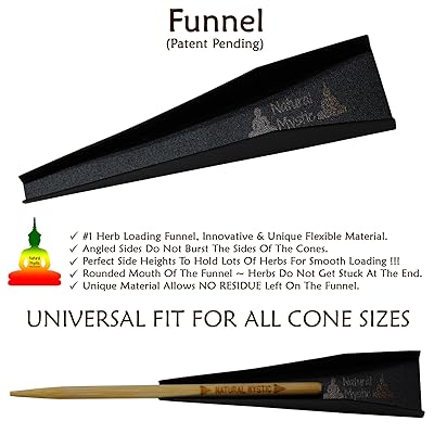 Cone Loader King Size 1 1/4 Cone Funnel | Pocket Size Tool | Fill and Pack Hemp Cones in Seconds | Load Pre-Rolled Raw Organic Extract Pre Rolled Filling | Packing Stick | Cone Filler Rolling Machine