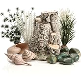 biOrb Forest Rhythm D&eacute;cor Set, Silver/Green/Natural, Fish Friendly D&eacute;cor for Aquariums