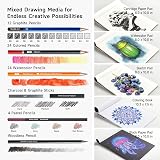 Shuttle Art 124 Pack Sketching Pencils Set with Pads Case Art Kit view 3