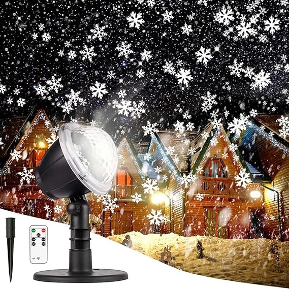 Amazon.co.jp： クリスマスプロジェクターライト、雪の結晶 ライトプロジェクターライト 雪 プロジェクターライト屋外 クリスマス