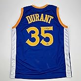 Facsimile Autographed Kevin Durant Golden State Blue Reprint Laser Auto Basketball Jersey Size Men's XL