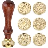 Wax Seal Stamp Set - Yoption Plant Series 6 Pack Vintage Seal Wax Stamp Kit with Wooden Hilt - Botanical Seal Stamp Set in Gift Box | Buy Now with Express International Delivery