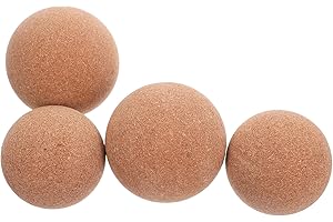 ibasenice 4pcs Cork Massage Balls Set 60mm 70mm for Deep Tissue Trigger Point Therapy Foot and Muscle