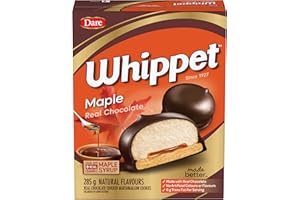 Whippet Maple - Chewy Marshmallow Filling, Soft Cookie Base and a Sweet Maple Centre Covered in Real Chocolate Coating, Proud