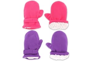 BROOK + BAY Toddler Hat & Glove Set - Baby Fleece Winter Hat and Mittens for Infant Kids