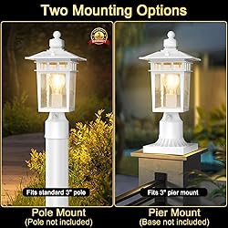 APOTO Dusk to Dawn Outdoor Post Lights, Waterproof