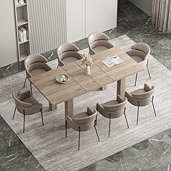 Vabches Extendable Dining Table for 6 8 10, 55'' to