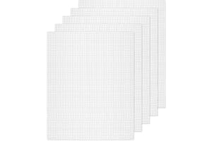 YOUNTHYE 10 PCS Mesh Plastic Canvas Sheets 21x 13.1Inch 5 Count Large Holes Plastic Canvas for Embroidery Crafting, Acrylic Yarn Crafting, Knit and Crochet Projects