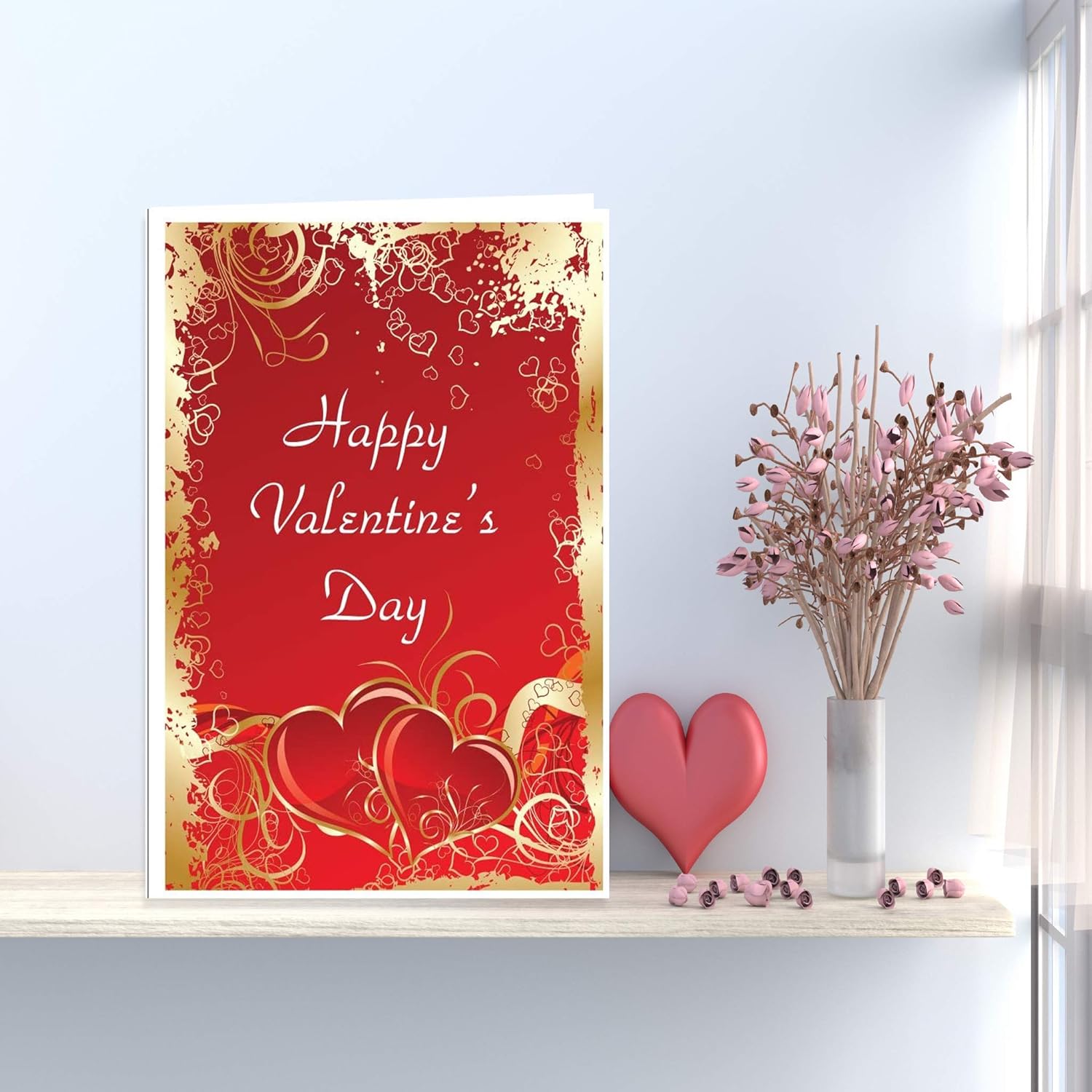 Amazon Com Victorystore Jumbo Greeting Cards Giant Valentine S Day Card Hearts 2 Feet X 3 Feet Card With Envelope 12425 Greeting Cards Office Products