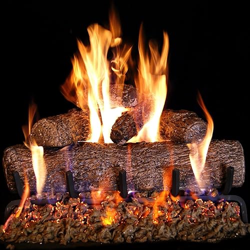 Peterson Real Fyre 18inch Live Oak Log Set with Vented Burner, Auto