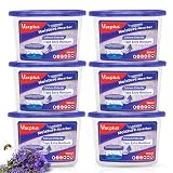 Vacplus Moisture Absorbers 6 Pack, Portable Humidity Absorber Boxes for Your Bathroom, Closet & Car, Dehumidifier with Lavender Fragrance, 10.5 Oz