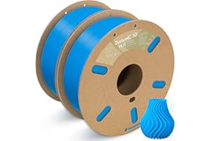 DURAMIC 3D Neat PLA Printing Filament 1.75mm Blue 2 Pack, Upgraded Neat Winding PLA No Tangling, Cardboard Spool 1kg per Roll, Dimensional Accuracy +/- 0.05 mm