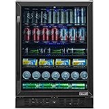 NewAir Beverage Refrigerator Built In Cooler with 177 Can Capacity Soda Beer Fridge, NBC177BS00, Black Stainless Steel