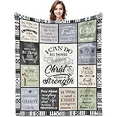 YSBLGWE Christian Gifts, Christian Gifts for Women/Men, Religious Blanket 60"x50", Catholic Spiritual Gift for Woman, Religious Gift for Women, Christian' Woman Christmas Birthday Gifts