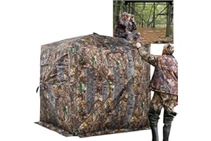 FUNHORUN Hunting Blind 270/360 Degree See Through Ground Blind for Deer Hunting, 2-3 Person Pop-up Hunting Deer Blind, Turkey Blind, Portable Hunting Blind for Deer Hunting Turkey Hunting...