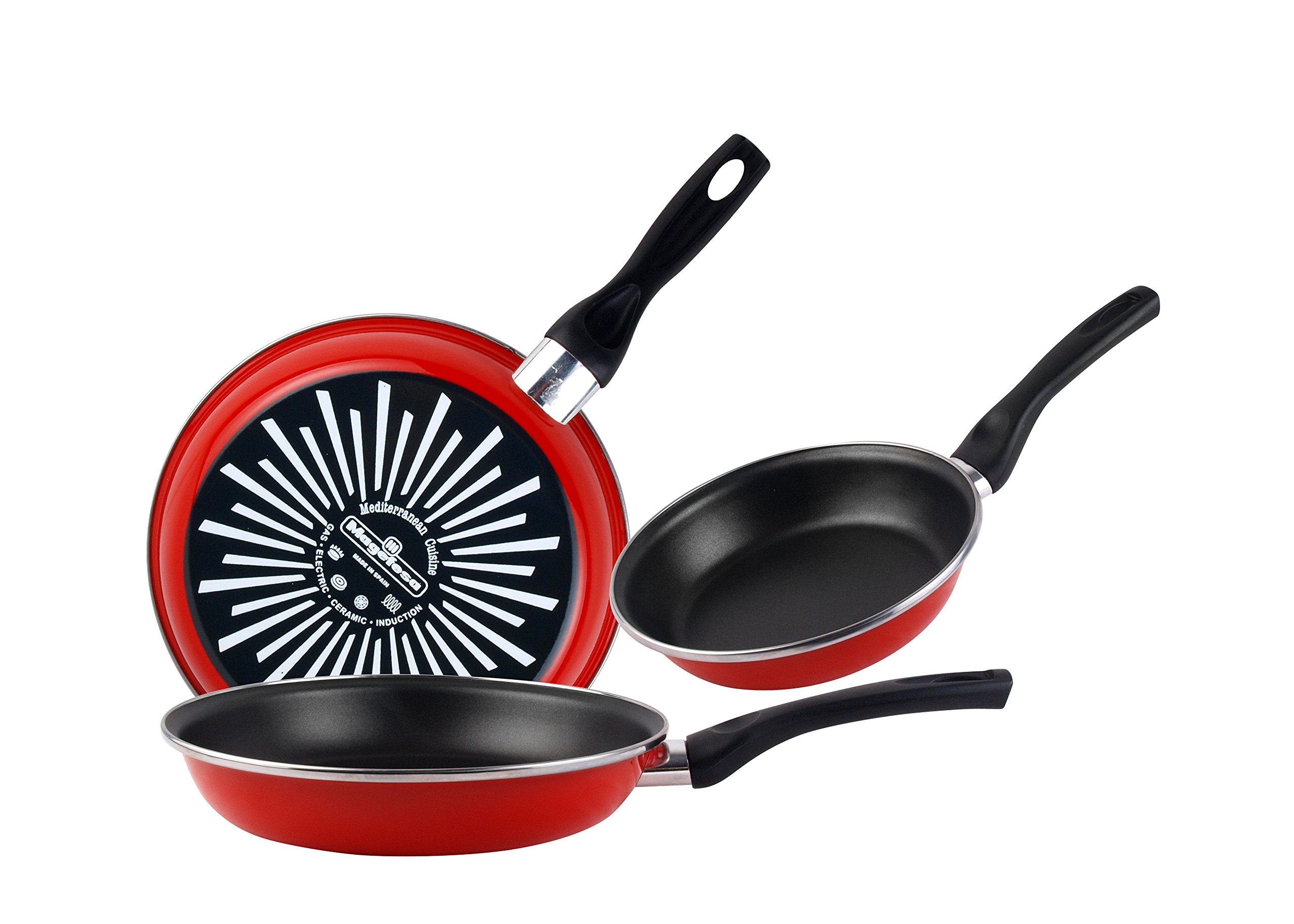 Magefesa-Grana-Juego-de-3-sartenes-182024cm-de-acero-vitrificado-exterior-color-rojo-Antiadherente-bicapa-reforzado