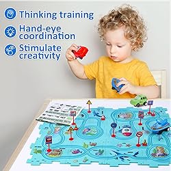 VESPRO 100PCS Kids Car Track Set - 4 Series Toddler