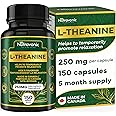L-Theanine Supplement 250mg High Potency – 150 CAPS BONUS SIZE | 5-Month Supply | Canadian-Made I Promotes Relaxation, Mental