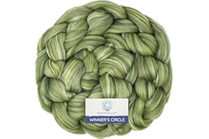 LIVING DREAMS YARN Winner's Circle Superfine Merino Fiber for Spinning & Felting. Super Soft Combed top roving in Stunning Color Blends, Jungle Fever