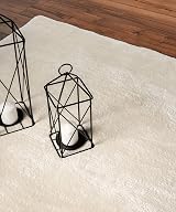 the carpet Relax Modern Fluffy Short Pile Rug Beige 120x120 cm Round view 3