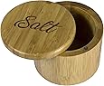Totally Bamboo Round Salt Box, Cursive Salt Engraved