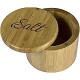 Totally Bamboo Round Salt Box, Cursive Salt Engraved