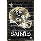 NFL New Orleans Saints - Neon Helmet 23 Wall Poster, 34L" x 22.4W", Unframed Version