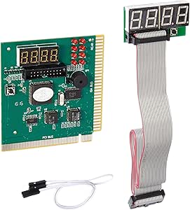 Optimal Shop 4 Digit PCI and ISA PC Computer Motherboard Power Diagnostic Analyzer Post Tester Card