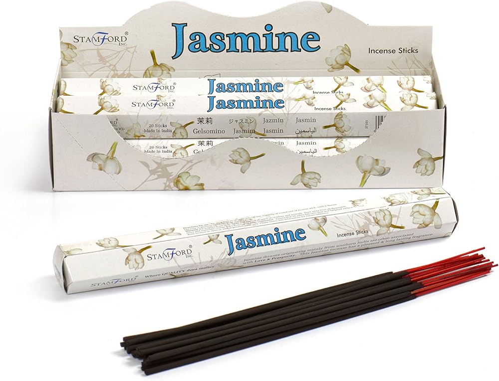 STAMFORD INC. Jasmine Incense Sticks 20 Sticks x 6 Packs Premium Quality