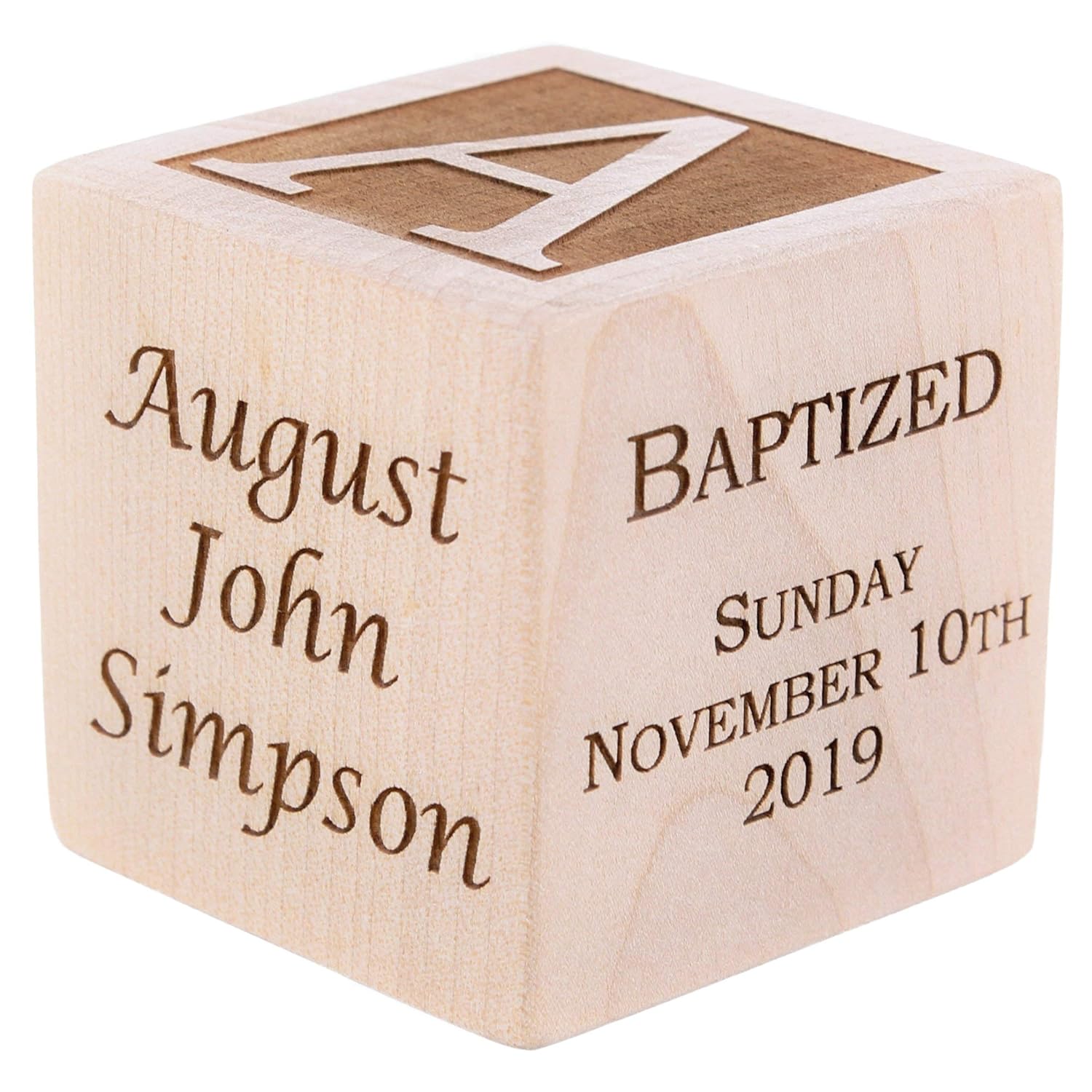 personalized baby block keepsake