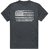 Distressed American Flag,H.Charcoal, 2X