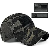 REDSHARKS Men American Flag Patch Tactical Camo Baseball Cap Women USA Flag Military Army Patriotic Operator Camouflage Hat