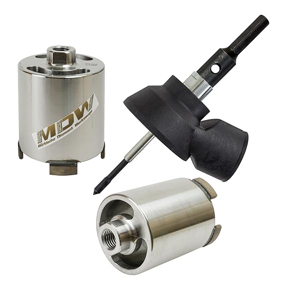 Diamant Dosensenker Ø 68 mm & 82 mm inklusive Staubabsaugung mit verschiedenen Aufnahmen