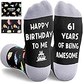 Zmart 65TH 70TH Birthday Gifts Men - 61 62 63 64 65 66 67 68 69 70 Birthday Socks