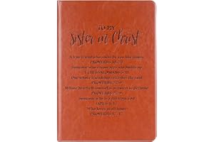 WHLBHG Christian Sister Gift Leather Notebook for Women Sister Religious Sisters in Christ Gifts Christmas Birthday Gifts for Sister Friends Friendship Faith Gifts (To my sisterinchrist)