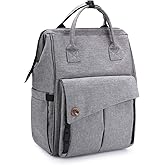 Versatile Large Diaper Bag Backpack – Stylish, Waterproof Diaper Backpack, Multi-functional Baby Diaper Bag for Mom, Panalera Para Bebes 13 Pockets,Perfect for Travel & Gift (Grey)