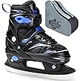 OBENSKY Adjustable Ice Skates for Kids Boys Girls with Skate Bag, Kids Hockey Skates for Outdoor and Rink, Soft and Comfortable Lining Ice Skating Shoes