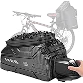 KEMIMOTO Ebike Battery Bag Bike Bags for Rear Rack, 40L Hard Shell Bag with Waterproof Cover, Ebike Trunk Bicycle Seat Pannier for Commuter Travel Outdoor