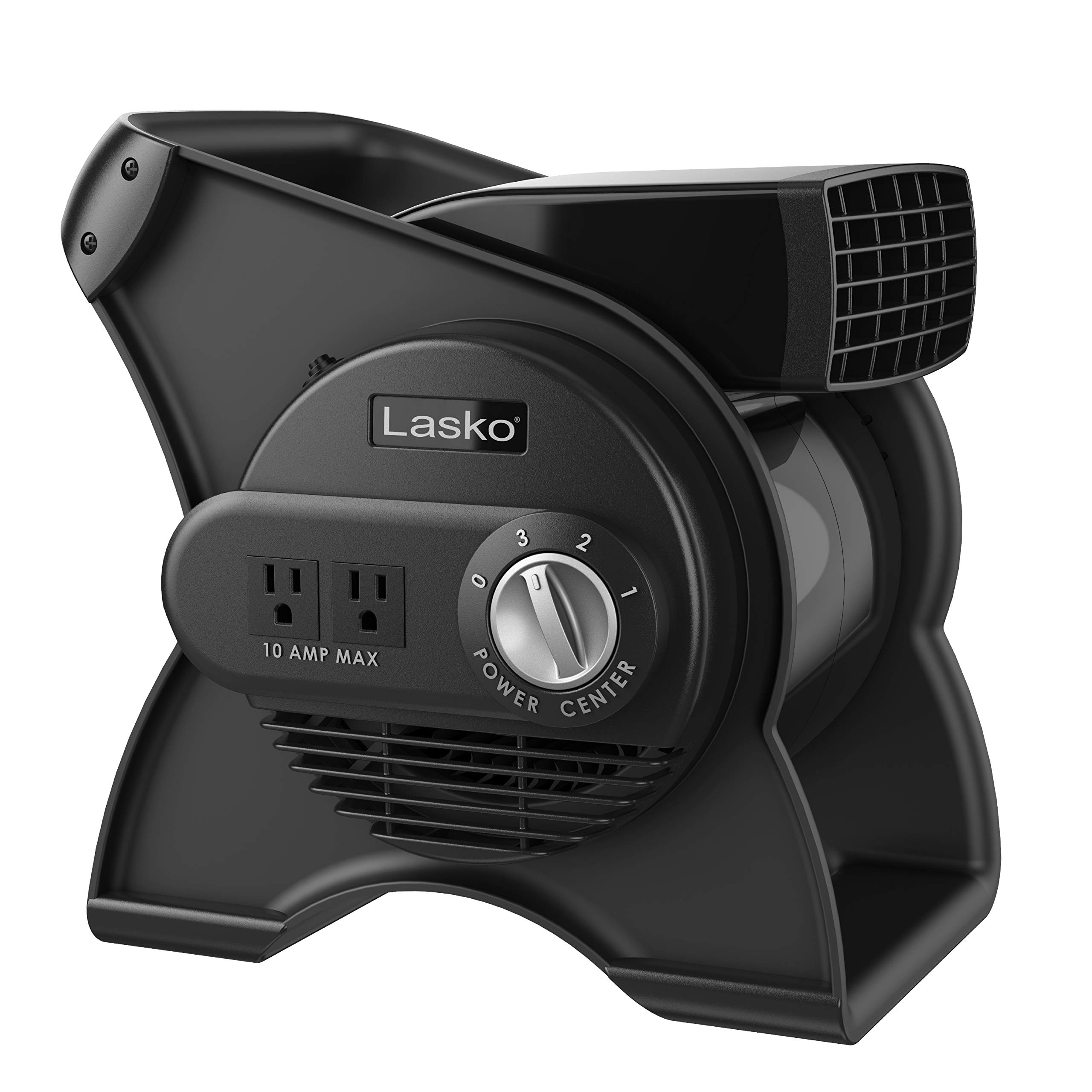 Lasko High Velocity Pivoting Blower Fans for Cooling, Ventilating and Drying, 2 AC Outlets, Circuit Breaker, 3 Speeds, Black