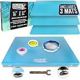 Pouring Masters Leveling Board for Epoxy Resin &amp; Acrylic Pouring, 16" x 12" | Self Leveling Table with 3 Silicone Mats - Precision Adjustable Resin Table for Arts &amp; Crafts Projects, Molds