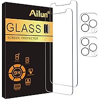 Ailun 2 Pack Screen Protector Compatible for iPhone 12 Pro Max[6.7 inch] + 2 Pack Camera Lens Protector,Case Friendly…