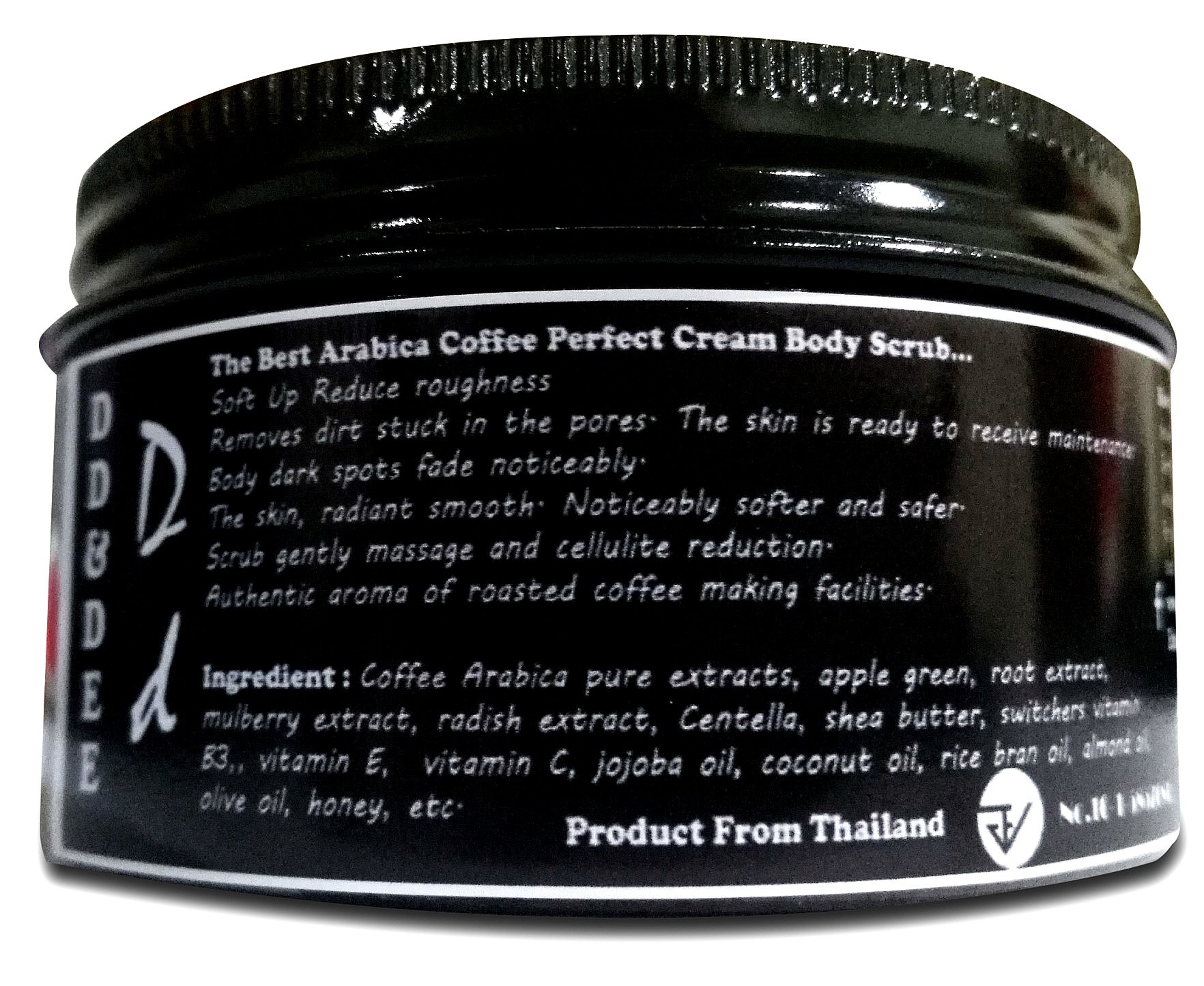 Arabica Coffee Cream Body Scrub Anti-Cellulite with Caffeine Great for Dry, Rough And Sensitive Skin Provides firming, Skin Radiant, Contains 100% All Natural 3.5 Oz