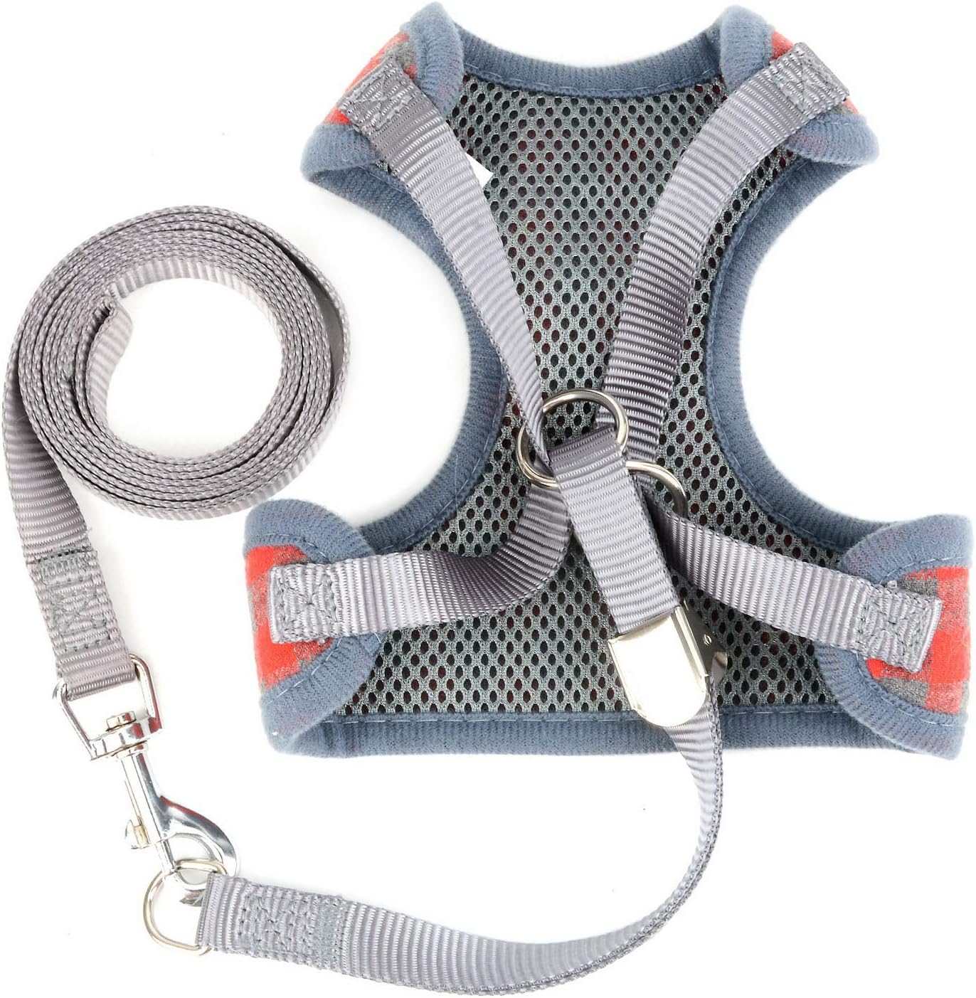 Zunea Harnais et Laisse pour Petit Chien Anti Traction avec nœud Papillon et Cloche de sécurité
