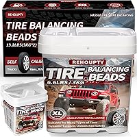 REHOUPTY Tempered Glass Tire Balancing Beads 13.2LBS (3KG*2 Bulk Tub), Tire Balance Beads for Truck Tires, Trailers, Off-Road