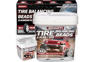 REHOUPTY Tempered Glass Tire Balancing Beads 13.2LBS (3KG*2 Bulk Tub), Tire Balance Beads for Truck Tires, Trailers, Off-Road