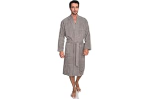 TowelSelections Mens Robe Cotton Terry Cloth Bathrobe Soft Kimono Towel Bath Robe for Men XS to 4X
